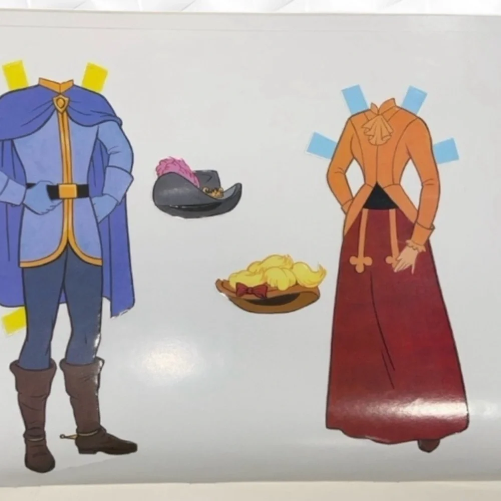 Vintage Disney Cinderella Paper Doll Book Princess Dress Up Collectible Toy